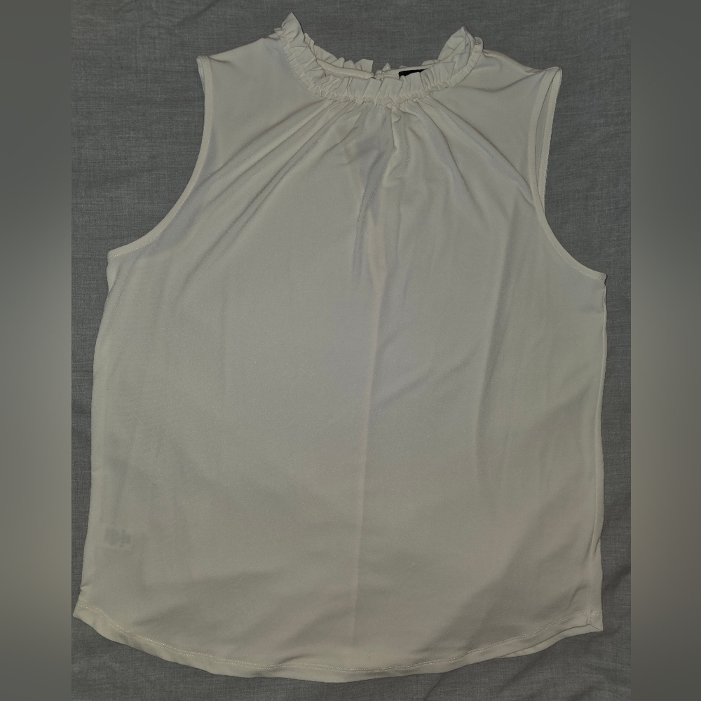 Ann Taylor Elegant Cream Colored Sleeveless Top